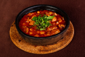 Pork with tomato sauce