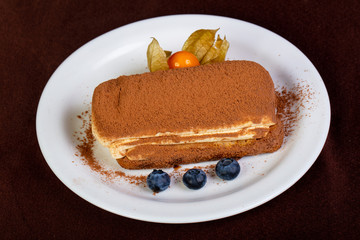 Sweet tiramisu cake