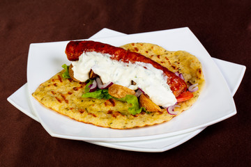 Greek traditional souvlaki