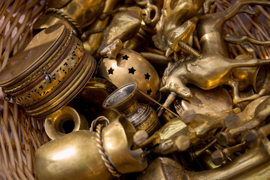 Collection of brass artefacts