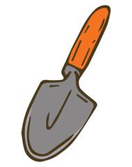 Potting Trowel with Wooden Handle