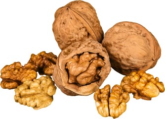 Group Of Walnuts - Isolated