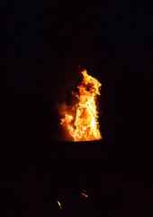 fire on black background