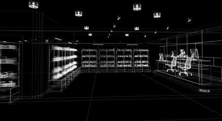 Progetto Farmacia, Industria Farmaceutica, Prodotti, Farmaci, Medicine, Illustrazione 3d, BIM