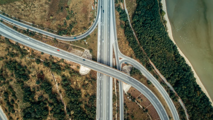 Aerial view of a high crossing.