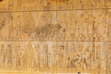 Islamic Republic of Iran, Shiraz.  Persepolis, Parsa. The ceremonial capital of the Achaemenid Empire (ca. 550–330 BC). Achaemenid style of architecture. UNESCO World Heritage Site.
