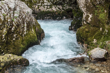 Vintgar-Klamm (Blejski vintgar) in den Jülischen Alpen, Slowenien