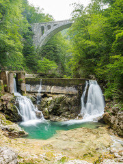 Vintgar-Klamm (Blejski vintgar) in den Jülischen Alpen, Slowenien