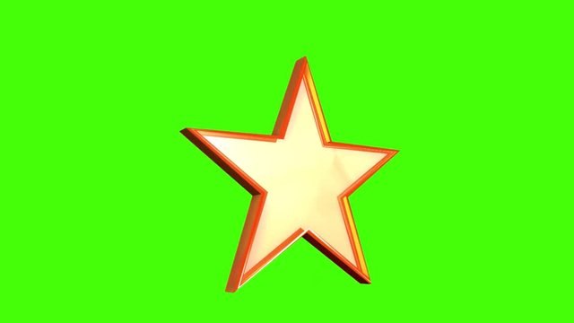 Rotating star loop green screen