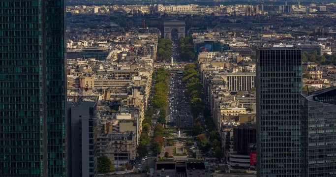 Paris timelapse 4K Arc de triumph