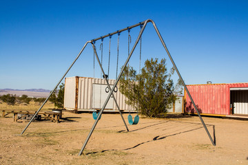 Fototapeta premium Swing Set in the Desert