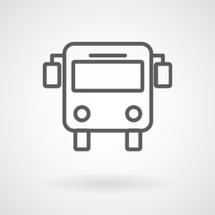 Bus public transportation flat icon, vector, illustration, eps file