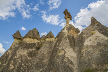 Unique geological formations in Cappadocia, Central Anatolia, Turkey