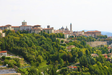Fototapeta na wymiar View of Citta Alta Upper Town of Bergamo, Italy