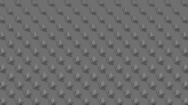 Abstract isometric background gray cubes buttons diagonal waves motion