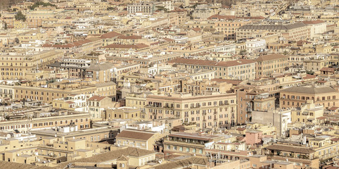 Rome Aerial View at Saint Peter Basilica Viewpoint