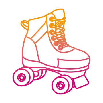 recommend clip art: degraded line roller skate fun art style
