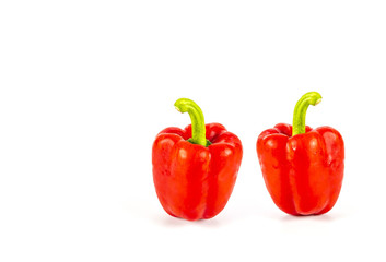 Red Sweet bells pepper isolated on white background