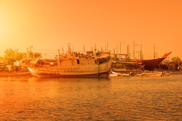 Fototapeta premium Dhow yard in Sur Oman