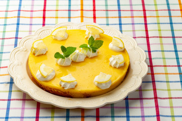 お菓子　レモンカスタードケーキ