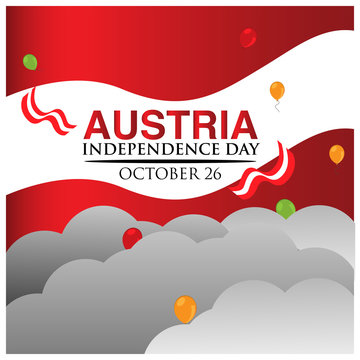 Vector illustration. background Austria Independence Day of October 26. designs for posters, backgrounds, cards, banners, stickers, etc