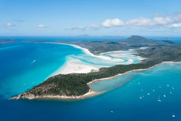 Washable wall murals Whitehaven Beach, Whitsundays Island, Australia Whitsunday Island, Whitehaven Beach and the hill inlet
