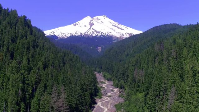 Mount Baker Washington &ndash; 4k drone video of Mt Baker Washington in summer, Baker Highway, Maple Falls, Glacier Washington gorgeous mountains with snow