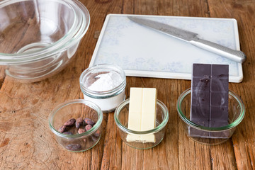 手作りチョコレートの準備