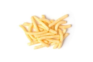 French Fries or potato fry isolated on white background.