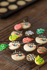 タコ焼きイラストのアイシングクッキー