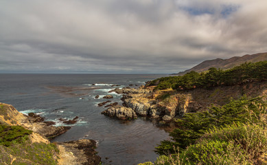 Fototapeta na wymiar Carmel coastal area by Monterey California