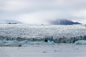 The glacier Burgerbukta, Svalbard.