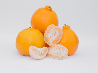 tangerine isolated on white background