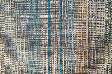 textile line patern close up with blue and yellow tone