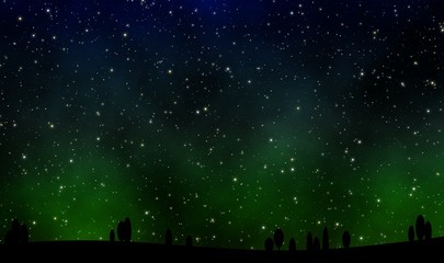 Obraz na płótnie Canvas Night sky with stars field illustration design background