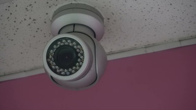 High-tech CCTV camera in the mall.