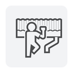 gutter cleaning icon