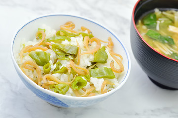 じゃこ唐辛子ご飯
