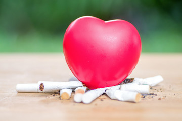 Heart disease is caused by smoking.