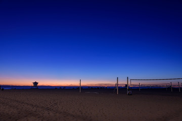 Fototapeta premium Perfect sunset at Huntington beach, California, U.S.A.