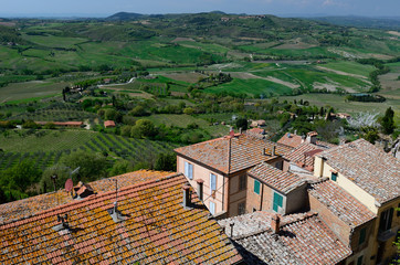 Obraz premium Village perché en Toscane
