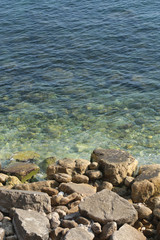 Fototapeta na wymiar mare di Puglia con spettacolo di colori 