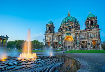 Berliner Dom landmark in Berlin city, Germany at night. © orpheus26