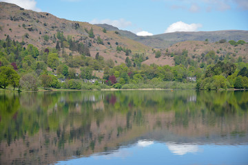 Reflections from shores of Grasmere, Lake District