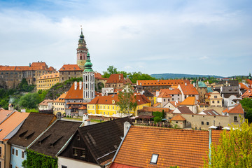 Fototapeta na wymiar Cesky Krumlov skyline in Czech Republic