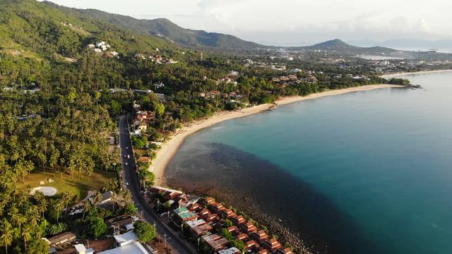 Aerial view of Koh Samui in Thailand 