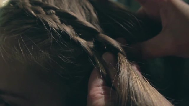 Pigtail braids on head