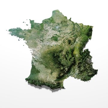 Carte de France 3D
