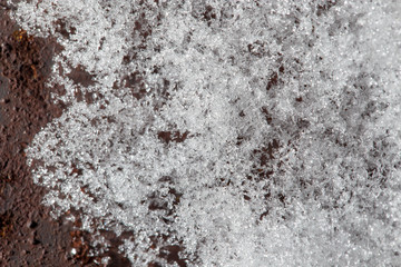 Snow in winter on nature as background
