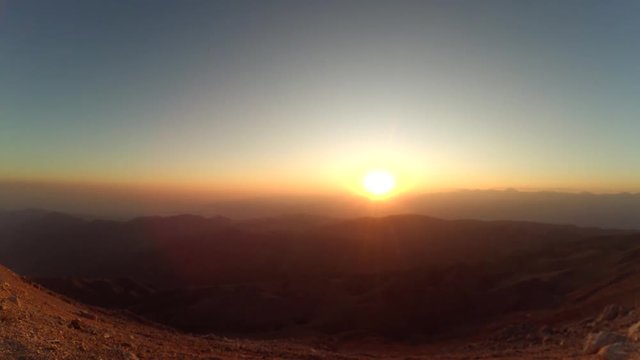 sunset on the mountain Olimpos Turkey